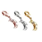 Charm lune cristal de swarovski, crateur zo bijoux