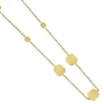 Collier 90cm, sautoir pour femme en acier dor - litchi