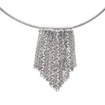 Collier acier ras - de - cou + grand pendentif - edena Collier acier ras - de - cou + grand pendentif - edena