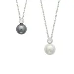 Collier argent & perle de majorque blanche ou grise - chypria Collier argent & perle de majorque blanche ou grise - chypria