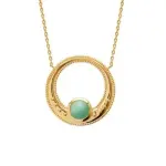 Collier aventurine verte & plaqu� or - elouna