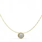 Collier, chaine et pendentif en or bicolore blanc et jaune 18 carats - eden Collier, chaine et pendentif en or bicolore blanc et jaune 18 carats - eden
