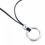 Collier cuir bleu et argent: crateur zo bijoux