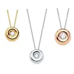 Collier diamant solitaire, or 18 carats - donuts