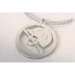 Collier quitation argent femme - bombe, cravache