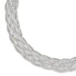 Collier femme argent 925, large tresse de plusieurs chanes serpent - orpha