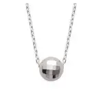 Collier femme en argent 925 + pendentif boule à facettes Collier femme en argent 925 + pendentif boule à facettes