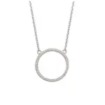 Collier femme en argent & cercle en zircone - rive gauche Collier femme en argent & cercle en zircone - rive gauche