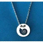 Collier femme argent, créateur cabanetchanque, pendentif ammonite Collier femme argent, créateur cabanetchanque, pendentif ammonite