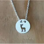 Collier femme argent, crateur cabanetchanque, pendentif cerf