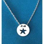 Collier femme argent, crateur cabanetchanque, pendentif etoile de mer