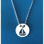 Collier femme argent, crateur cabanetchanque, pendentif voilier