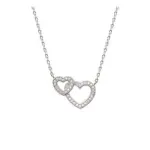 Collier femme argent, pendentif coeur en zircon - elouana