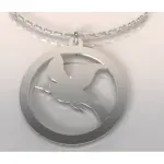 Collier femme argent, pendentif oiseau par cabanetchanque