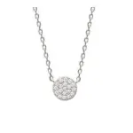 Collier femme argent, pendentif rond en zircon - solia Collier femme argent, pendentif rond en zircon - solia