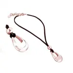 Collier femme, cordon noir et pendentif plaqué or rose, zoé bijoux Collier femme, cordon noir et pendentif plaqué or rose, zoé bijoux