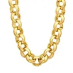 Collier femme en plaqu� or, maille jaseron - talita