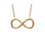 Collier femme en plaqu or, pendentif infini - morgane