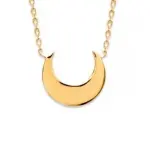 Collier femme plaqu or, pendentif lune - syva
