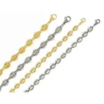 Collier grains de caf pour homme en acier gris ou dor - kabo