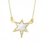 Collier luxe femme, or bicolore blanc et jaune 18 carats - nyssa