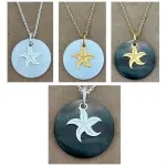 Collier nacre femme, pendentif etoile de mer