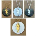 Collier nacre femme, pendentif hippocampe