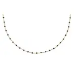 Collier noir en plaqu� or pour femme - pep's
