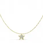 Collier en or bicolore blanc et jaune 18 carats pour femme - solne