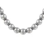 Collier original pour femme: perles en acier gris phebus - technik Collier original pour femme: perles en acier gris phebus - technik