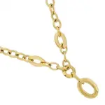 Collier oversize, grosses mailles dores en acier inoxydable - junny
