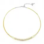 Collier pectoral en or 18 carats bicolore blanc et jaune - thalie Collier pectoral en or 18 carats bicolore blanc et jaune - thalie