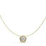 Collier et pendentif 2 tons blanc et jaune 18 carats - mélusine Collier et pendentif 2 tons blanc et jaune 18 carats - mélusine