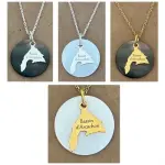Collier et pendentif en nacre - bassin d'arcachon