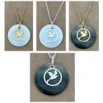 Collier et pendentif nacre pour femme, oiseau