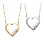 Collier et pendentif romantique, argent 925 ou plaqu or, zircon - paula