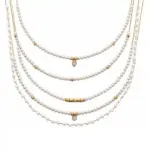 Collier de perles pour femme, plaqué or - 5 modèles tendance Collier de perles pour femme, plaqué or - 5 modèles tendance
