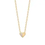 Collier plaqu or et pendentif petit coeur brillant - altea