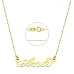 Collier prnom personnalis en or 18 carats