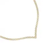 Collier rivi�re en pointe, plaqu� or et zircons - abela