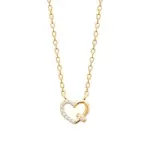 Collier saint valentin en plaqu� or et zircon - sya