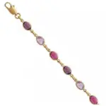 Collier swarovski en plaqué or pour femme - swing rose panaché Collier swarovski en plaqué or pour femme - swing rose panaché