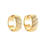 Cr�oles eclat - boucles d'oreilles plaqu� or & oxyde de zirconium