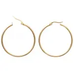 Cr�oles pour femme en acier dor�, diam�tre 40 mm - paradise