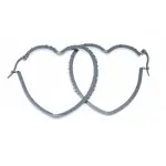 Croles femme acier inoxydable, coeur rehauss de zircon - symbiose