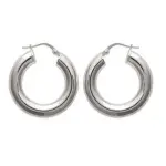 Croles femme en argent 925, diamtre 25 mm, fil pais - combo