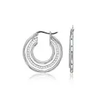 Créoles femme argent 925 & zircon - qita Créoles femme argent 925 & zircon - qita