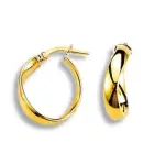 Créoles femme originales en or 18 carats - symbole Créoles femme originales en or 18 carats - symbole