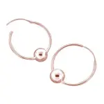 Créoles femme en plaqué or rose 30 mm & perle rose - lolita Créoles femme en plaqué or rose 30 mm & perle rose - lolita