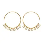 Créoles femme plaqué or et zircon, style oriental - ybel Créoles femme plaqué or et zircon, style oriental - ybel